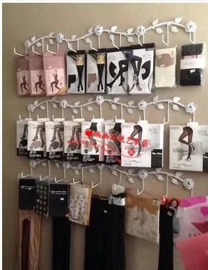 Wall-mounted sock rack, clothing stockings and tights, hatrack, sockrack, clothing store displayrack