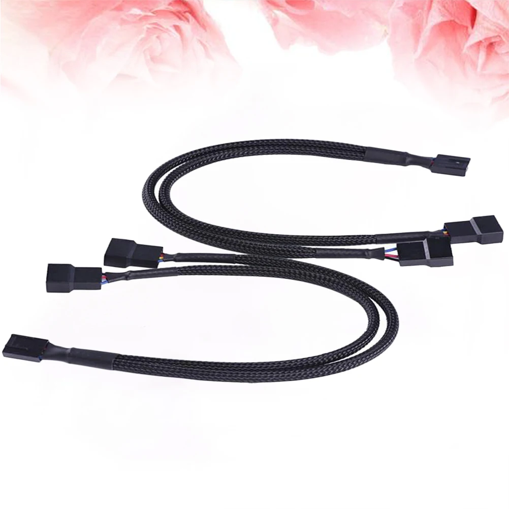 

4pcs 4 Pin PWM Splitter Cable 4 Pin PWM Female To 3 Pin PWM Adapter Cable for Computer CPU Case Fan Sleeved Adapter Power