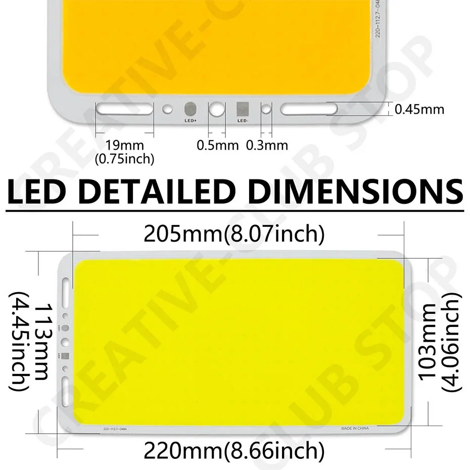 Dimmbares 100 W DC12V-14V LED-COB-Lichtpanel mit Dimmer-Matrix-LED-Platine für Leselampe, Türkuppel, Soffitte, Kennzeichenbeleuchtung – Detail 2