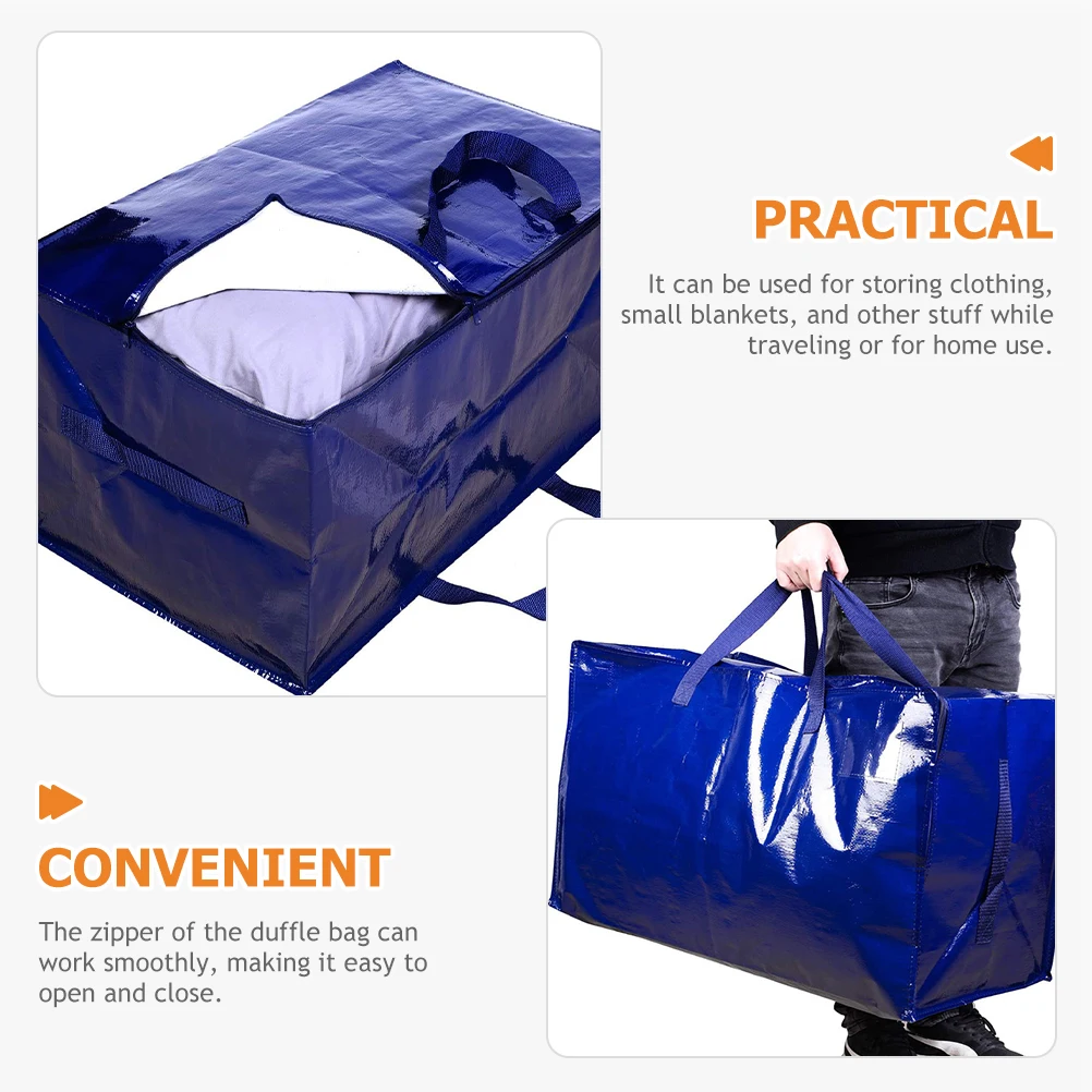 

Large Storage Bags Woven Fabric Durable Moving Packing Travel Luggage Household Quilt Clothes Toys Shoes