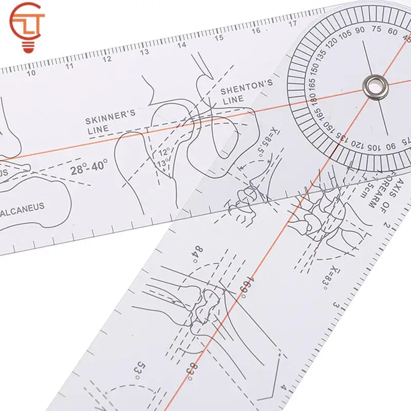 Plastic Goniometer Angle Ruler Rule Joint Orthopedics Tool Instruments Medical Spinal Angle Ruler Angle Finder Measuring Tool