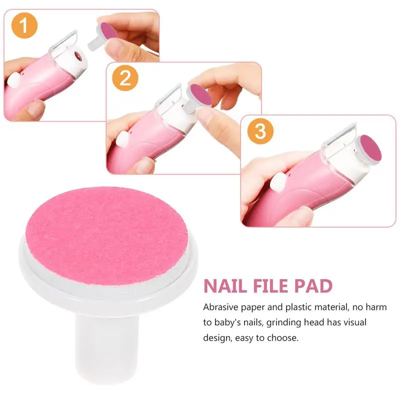 Baby Nail File Pads Nail Replace Nail Trimmer Replacement Pads Electric Nail Grinding Heads Clipper Pads