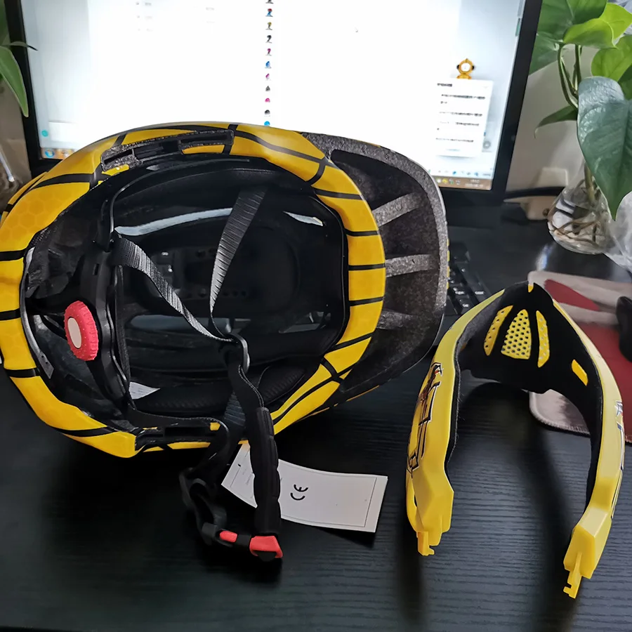 BATFOX Kinder Vollgesichts-Fahrradhelm Abnehmbarer Kinnriemen Stoßabsorbierende Schale Sicherheitszertifizierter Rad- und Rollerhelm für Kinder – Detail 27