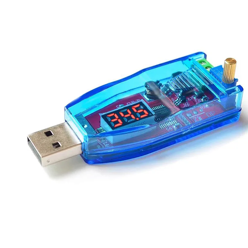 DC-DC USB Adjustable Step-Up and Step-Down Power Supply Voltage Regulator Module 5V to 3.3V 9V 12V 24V DP Red display New