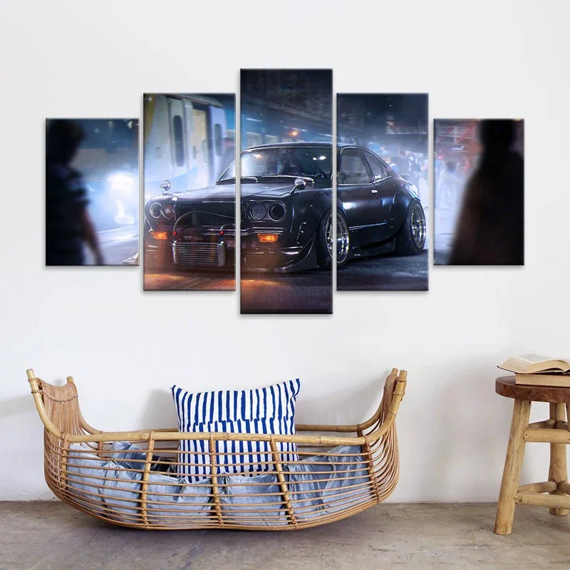 RX-3 JDM Forza Horizon 4 No Framed Canvas 5 Pcs HD Decorative Wall Art Posters Pictures Home Decor Paintings Decoration