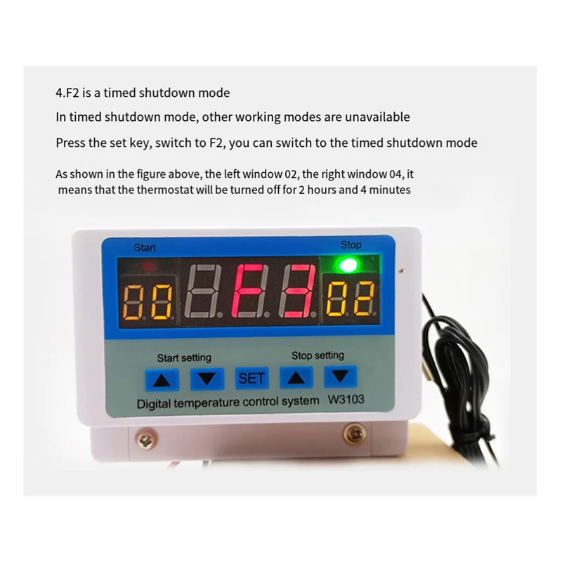 AK51-Regolatore di temperatura digitale 220V Max 5000W Termostato digitale 30A da -19 a 99 ℃   Interruttore regolatore di temperatura XH-W3103