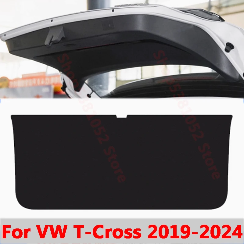 

For VW T-CROSS Tcross 2019-2024 Car Trunk Tailgate Protection Pad Trunk PU Leather Anti-dirty Decorative Pad Accessories Cover