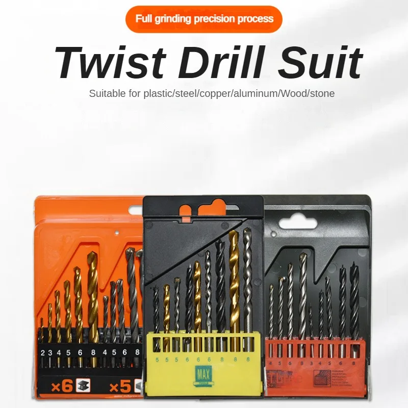 9/15/16PcsTwist Drill Bit Sets Multifunction Cement Construction Drill Bit Set With 135-Degree Drill Tip