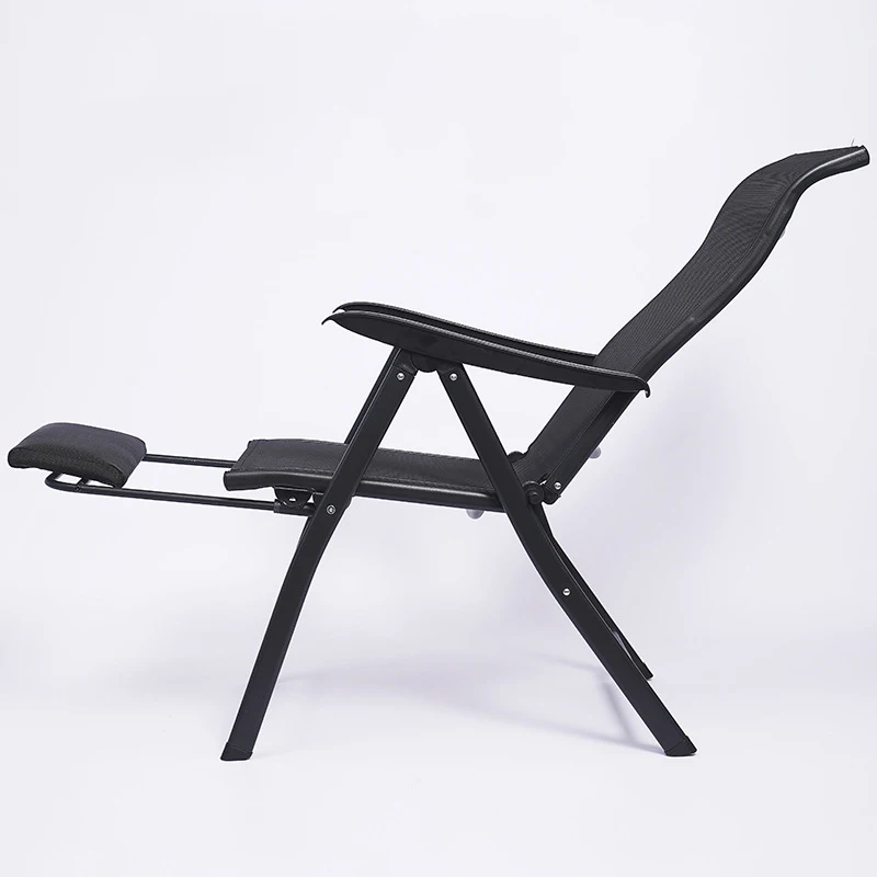 Silla plegable de Metal para exteriores, sillón portátil de una sola espalda para oficina, almuerzo, sin instalación, reclinable