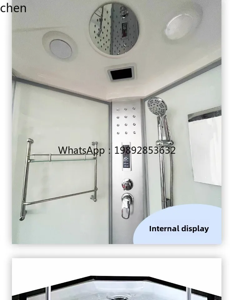 

X5 integral shower room closed household pulley glass fan partition bath room