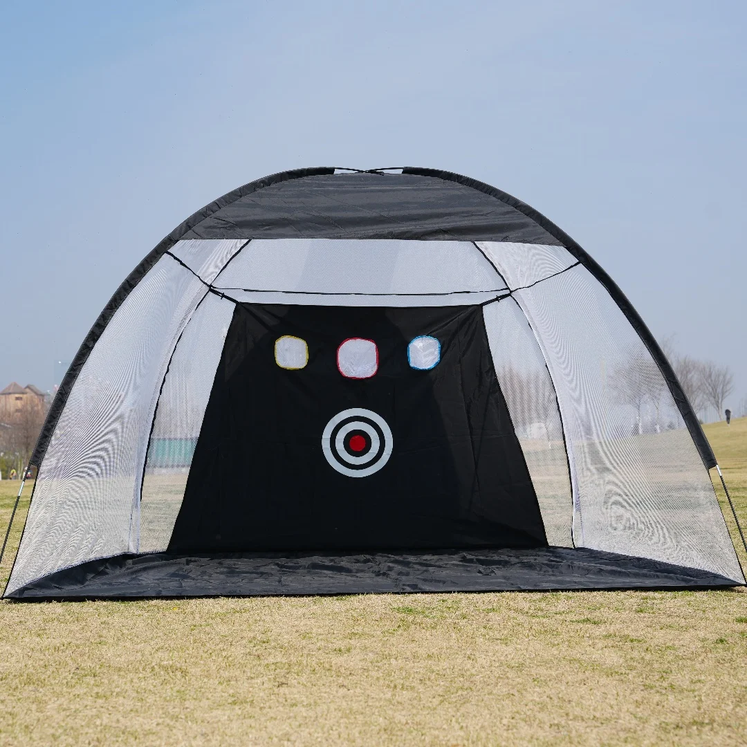 

Factory Direct Sale Black Portable Detachable Net Home Garden Outdoor Golf Training Hitting Practice Net