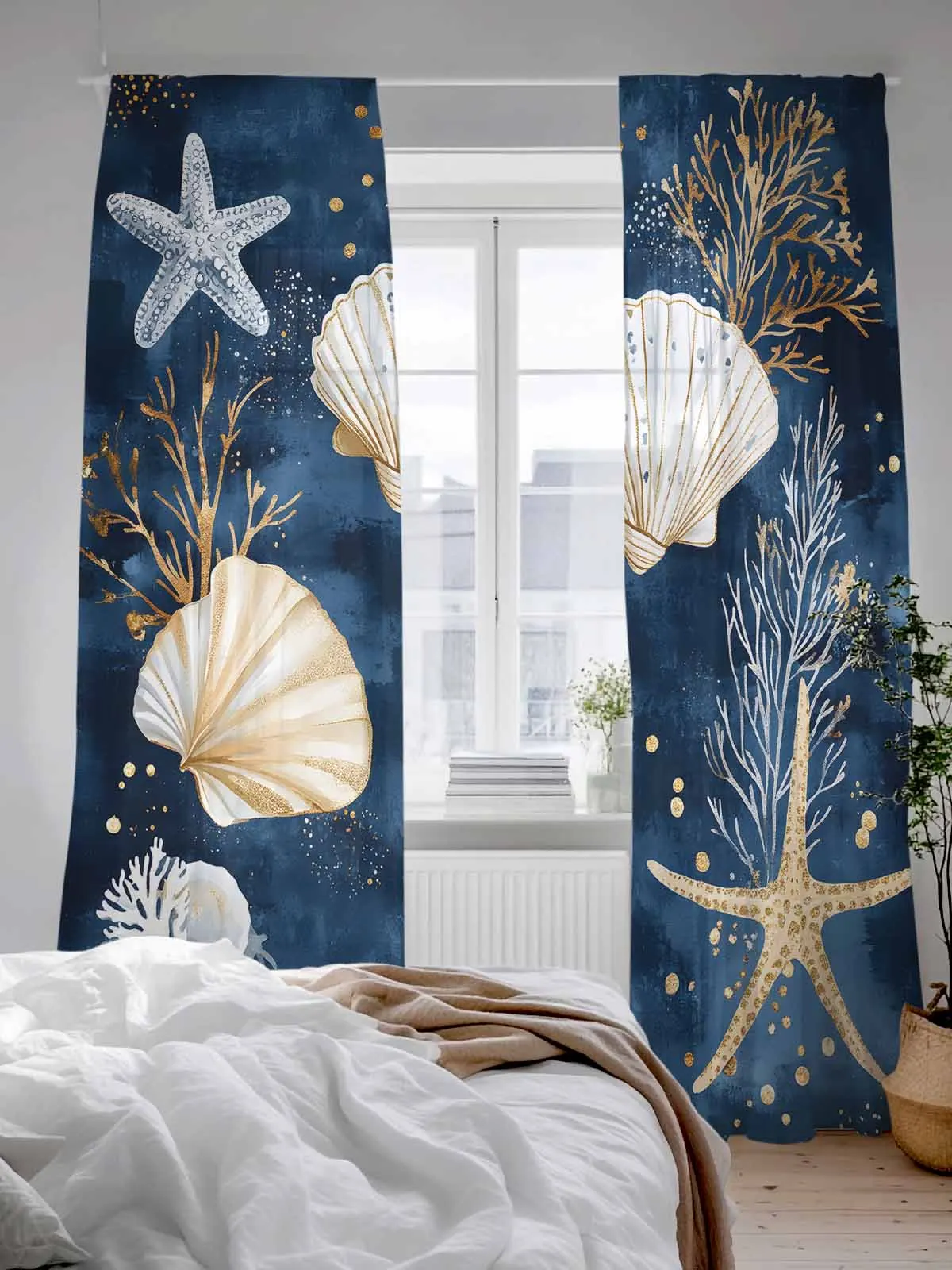 

Тюлевые прозрачные шторы в виде ракушки морского существа для гостиной, спальни, кухни, вуаль, шторы из органзы