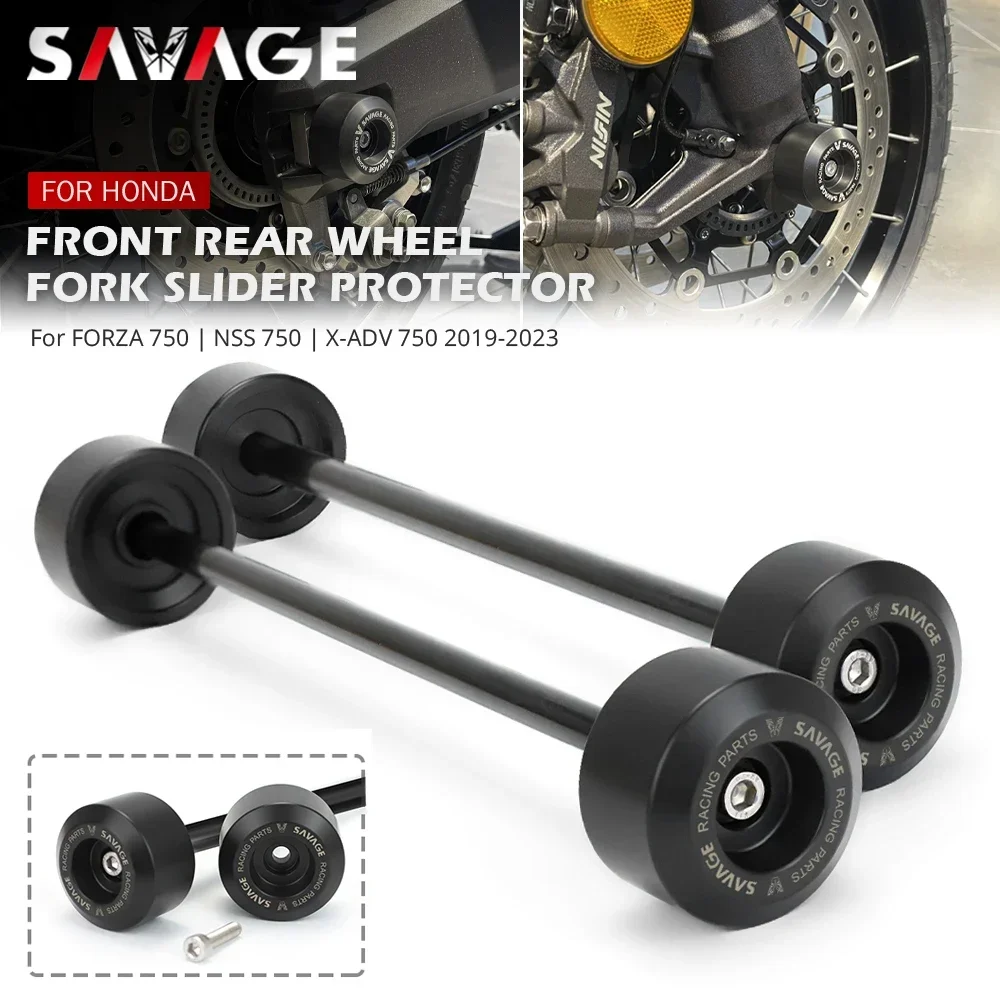 for Forza 750 Front Wheel Fork Axle Slider For HONDA NSS 750 X-ADV 750 Motorcycle Rear Swingarm Crash Protector Wheel Hub Guards