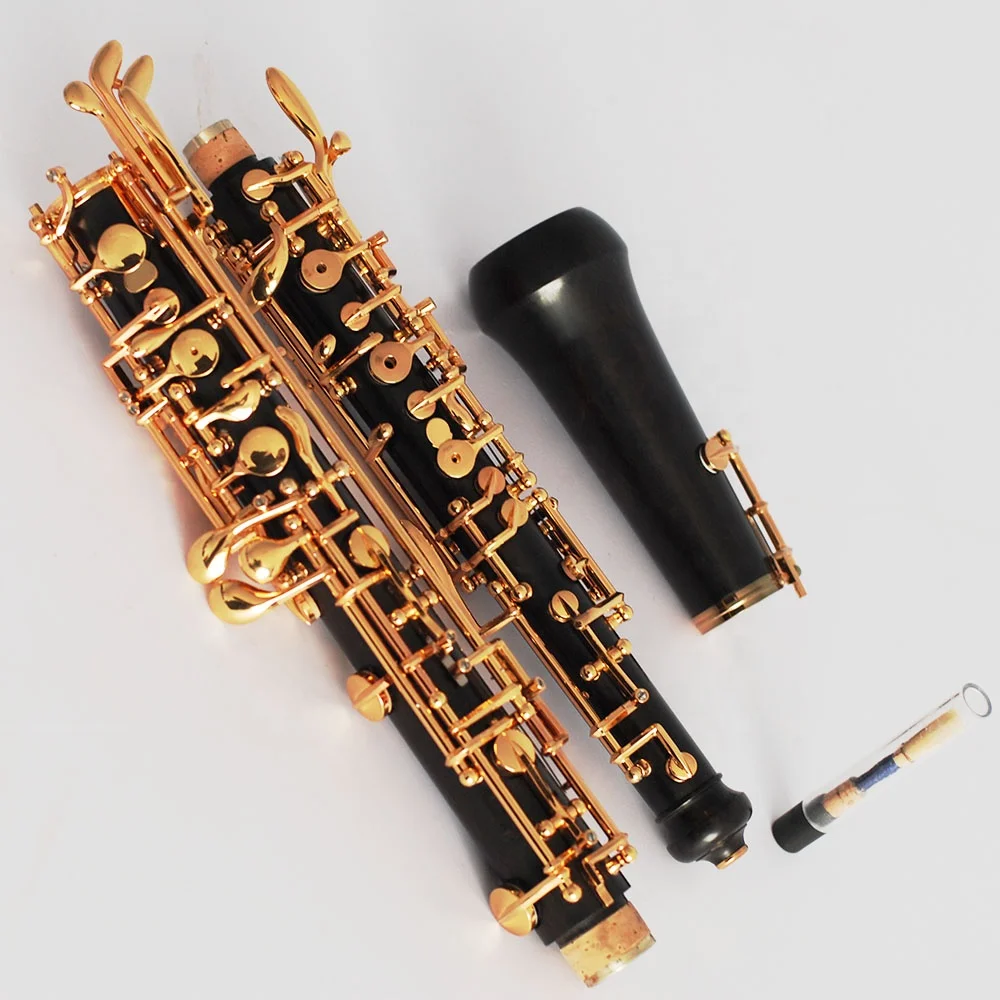 Natural ebony gold plated C oboe