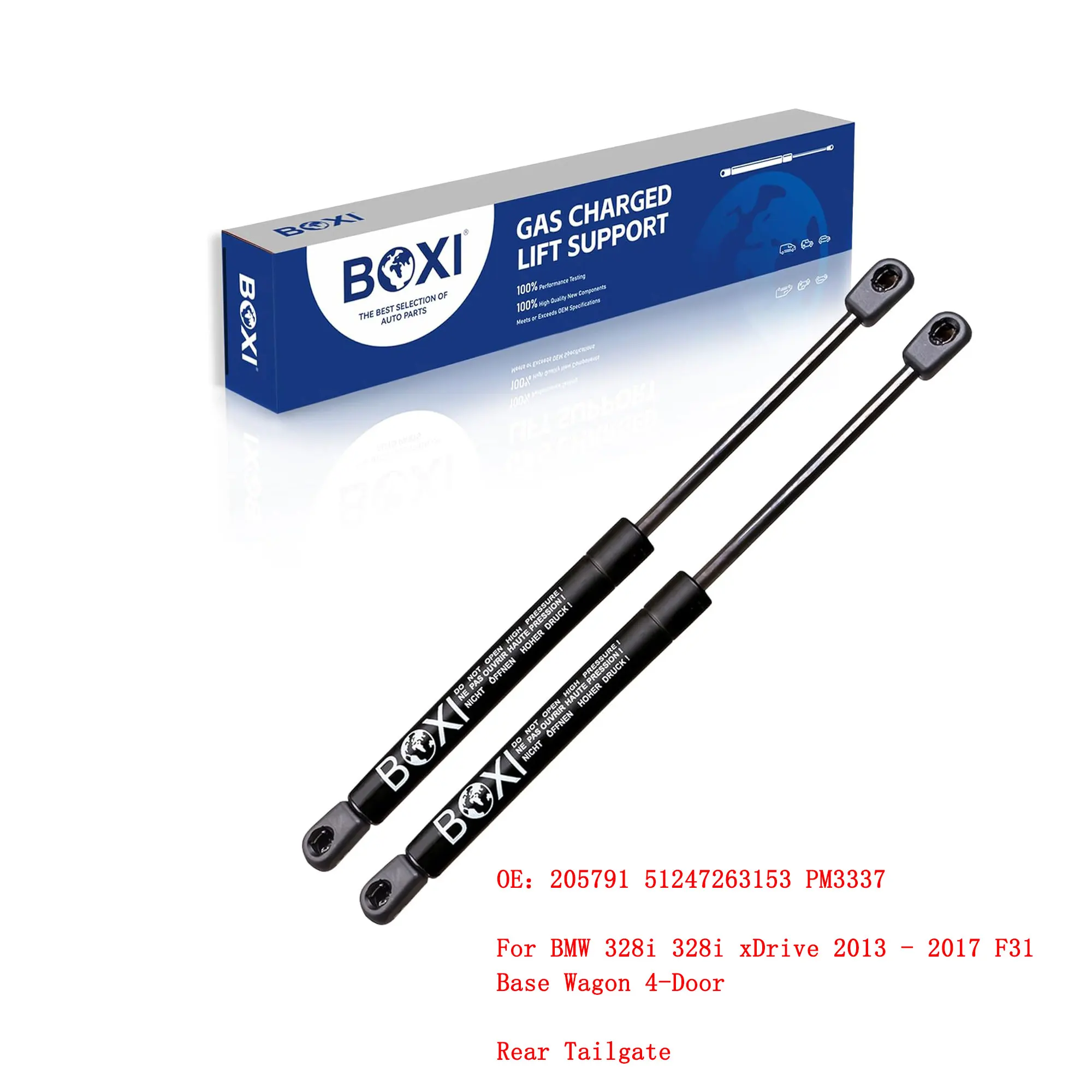 2Pcs Rear Tailgate Lift Support Strut Fits 205791 51247263153 PM3337 for BMW 328i 328i xDrive 2013 - 2017 F31 Base Wagon 4-Door