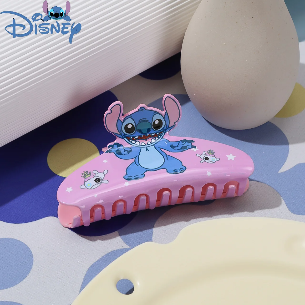 Disney Anime Lilo & Stitch Series Acrylic Grip Clip Girl Cartoon Pan Hair Shark Clip Cute and Versatile Hair Clip Holiday Gifts