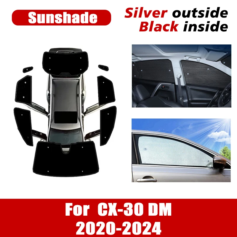 

For Mazda CX30 Accessories 2024 2023 2022 2021 2020 CX 30 DM Car Window Sunshade Windshield Sunscreen Anti-UV Visor Auto Interio