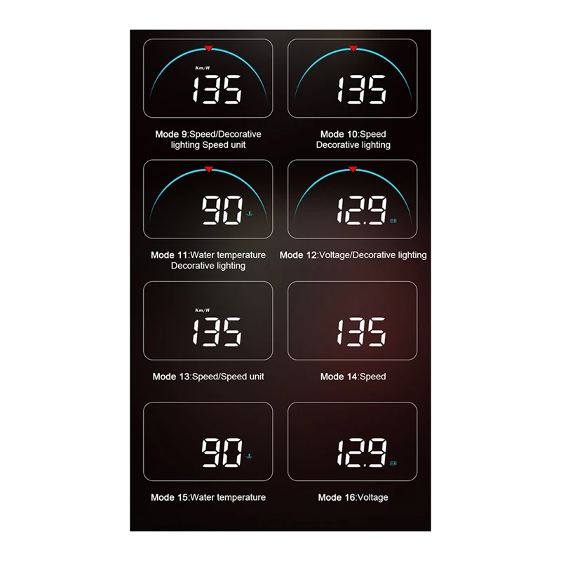 M8 HUD Head-Up Display OBD Car Display Speedometer Universal Durable Easy To Use