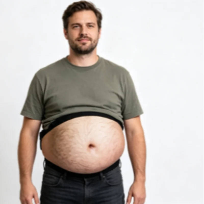 2026 New Funny Fake Beer Belly Waist Bag 3D Invisible Fanny Pack Zipper Hidden Storage Pouch Prank Gag Gift For Outdoor Party