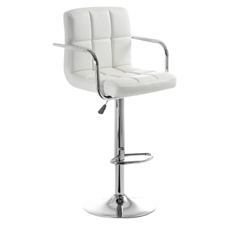

Arms Adjustable Bar Chairs White Revolving Rotate Black Bar Chairs Accent Metal Sillas Para Barra De Cocina Luxury Furniture