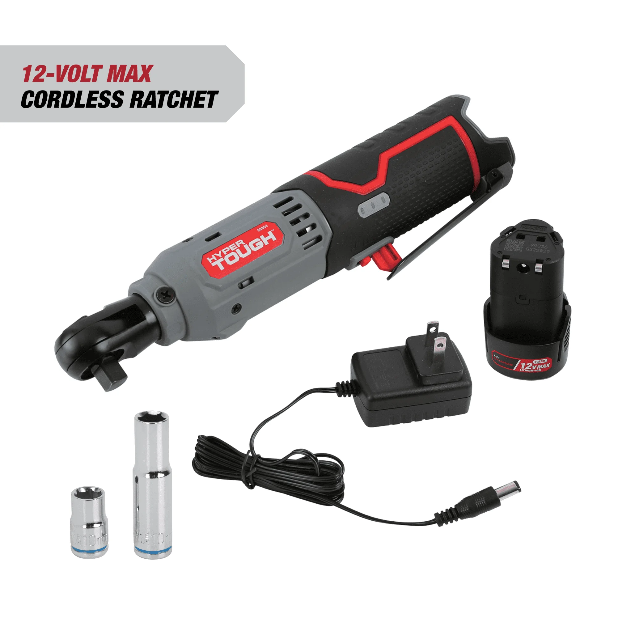 

Литий-ионный аккумулятор Hyper Tough 12 В Max* с трещоткой 3/8 дюйма, аккумулятором емкостью 1,5 Ач и зарядным устройством, 98804, новый