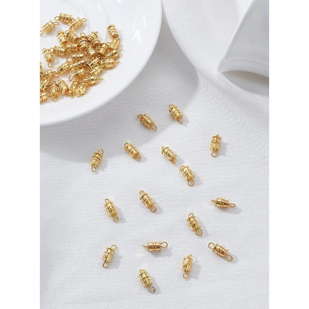 

50Pcs Barrel Screw Clasps Brass Screw Clasps Screw Twist Clasps Screw Type Clasp Clasps Screw Connectors Fastener Cord End