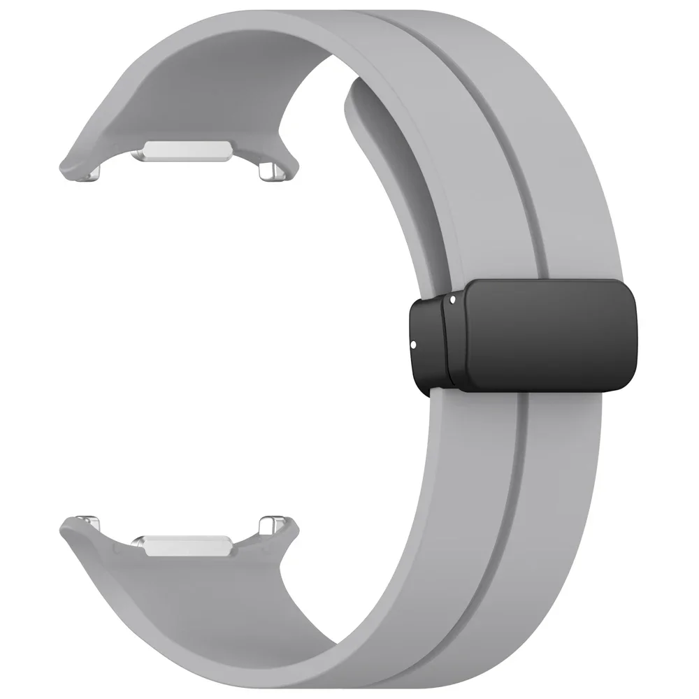 Magnetic Folding Buckle Band for Samsung Galaxy Watch Ultra 47mm Sports Silicone Straps Galaxy Watch 7 Ultra Watchbands Bracelet