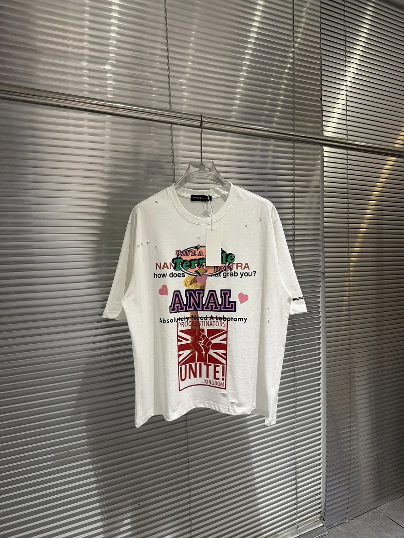 American Summer Streetwear Tee Oversized T-Shirt Vintage Graffiti 3D Stacked Letter Print 100% Cotton Loose Casual Tops Tee