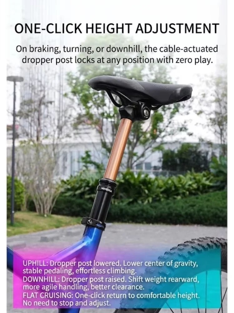 AliExpress MEROCA Bicycle Dropper Seatpost 27.2/30.9/31.6mm Hydraulic Internal Routing Remote Control Wire Lifting Seat Post for MTB Bike
