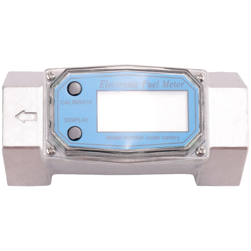 

1.5 Inch Digital Turbine Flow Meter LCD Display Fuel Water Flow Meter, Flowmeter Fit For Diesel Kerosene Gasoline Water