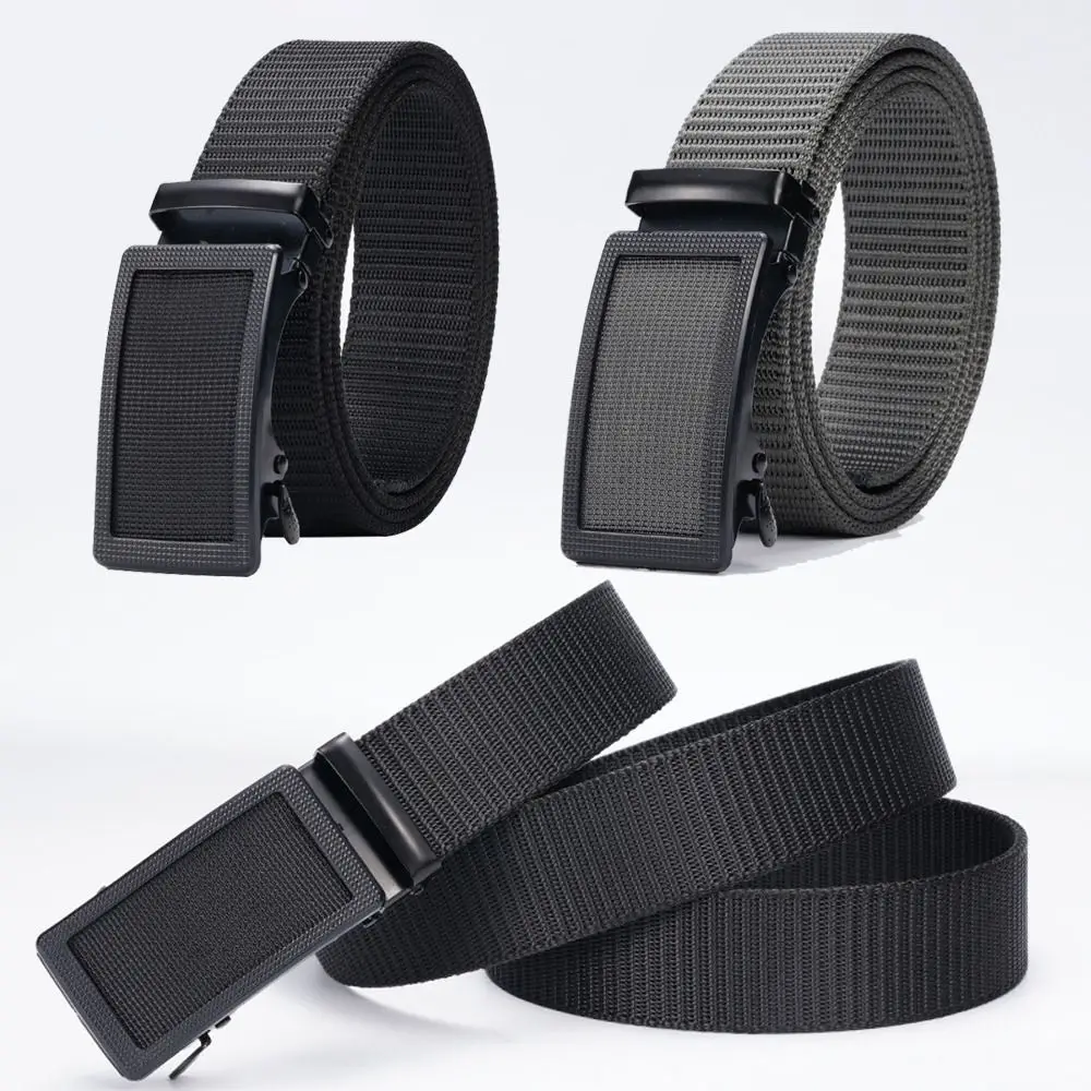 

Sports Nylon Belt Trendy Business Casual Luxury Brand Weave Waist Band Automatic Buckle Waistbands