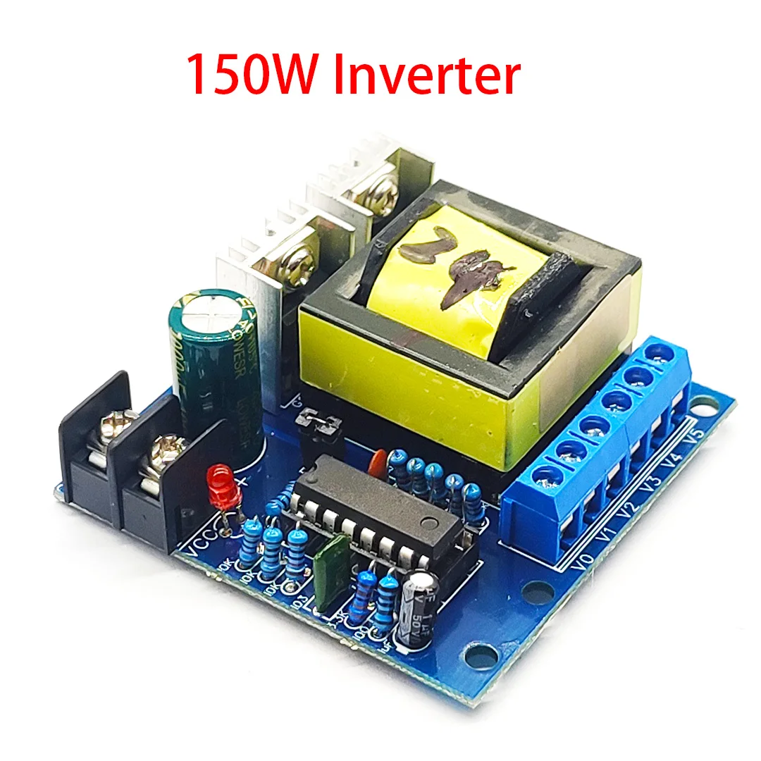 150W Small Inverter Battery DC12V Boost AC 220V Transformer Boost Board Inverter Module With Terminals