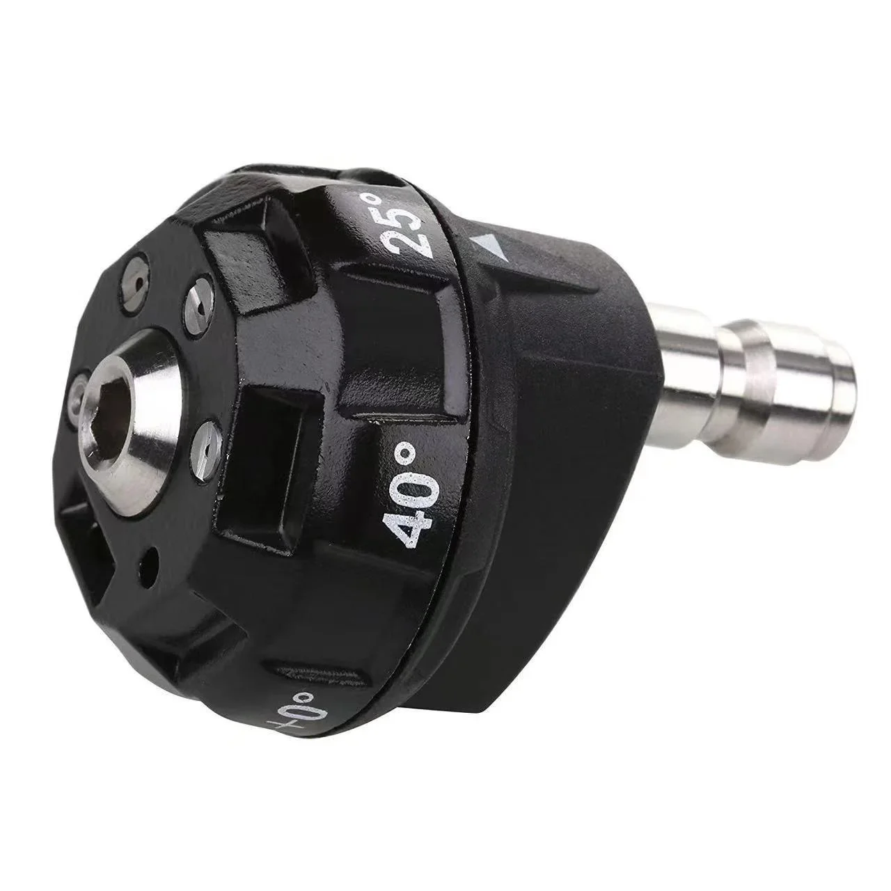 

Быстросъемная регулируемая распылительная насадка, 0 ° /25 ° /40 ° Многоугольная насадка для аксессуаров к мойкам высокого давления