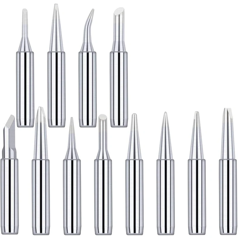 

12 Pcs Soldering Iron Tips Kit 900M-T Series 60W Replacement Solder Tip For 936,937,907 Soldering Station