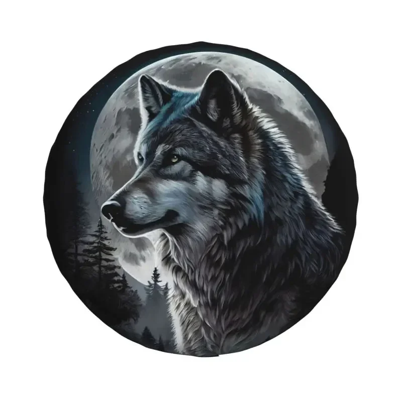 Animal Wolf Spare Tire Cover for Mitsubishi Pajero 4WD 4x4 Trailer Car Wheel Protectors 14