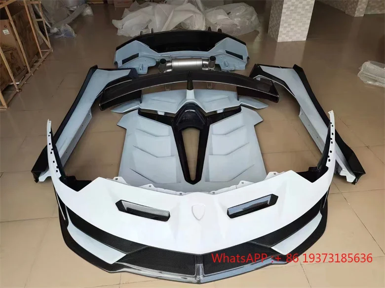 Used for Lamborghini LP700 LP720 LP750 SVJ Style Front and Rear Bumpers Mudguards Side Skirts Exhaust Tail Wing Body Kit