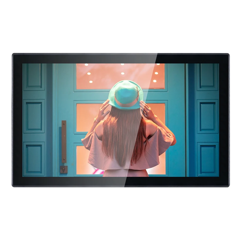 Industrielle Metall gehäuse eingebettete Installation 21,5 Zoll industrielle robuste kapazitive Touchscreen monito