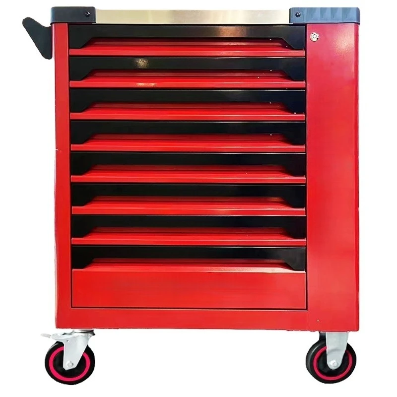 Professional 8 Drawers Steel Garage Tool Mechanic Chest Cabinet Trolley Set With Tools