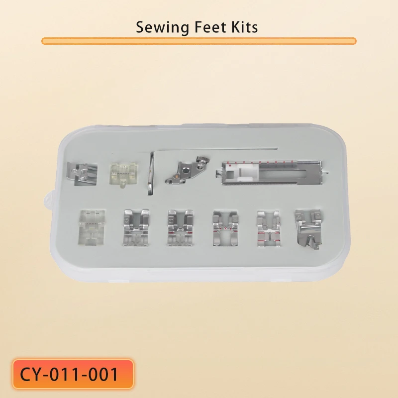 CY-011-001 مجموعات أقدام الخياطة 11 قطعة مجموعة القدم ل Pfaff 74 79 85 95 284 285 296 297 360 801 809 905