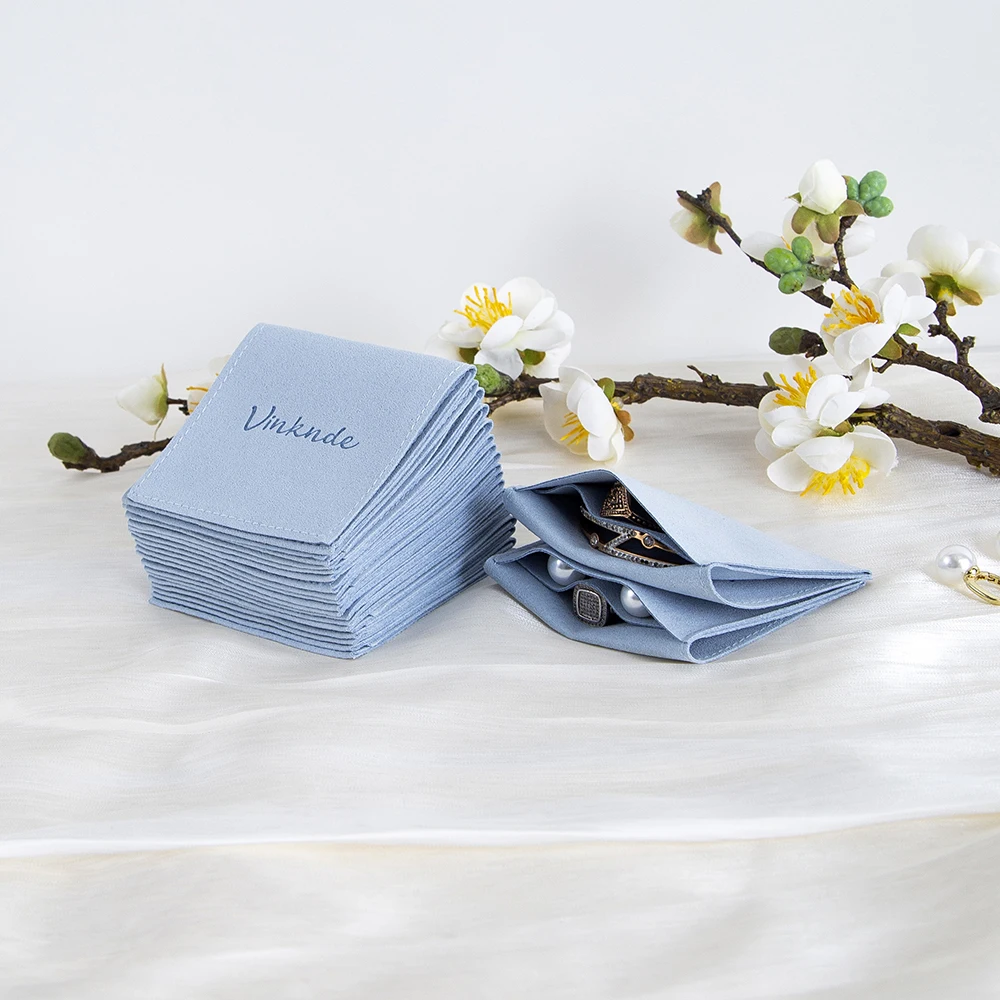 

Бархатная сумка для ювелирных изделий из микрофибры с персонализированным логотипом и отделениями, свадебные серьги, браслеты, сумка для хранения помады