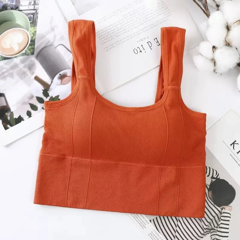 حمالة صدر رياضية مضادة للعرق للياقة البدنية للنساء حمالة صدر لليوجا بدون خياطة مقاومة للصدمات حمالة صدر رياضية للتمرين في صالة الألعاب الرياضية