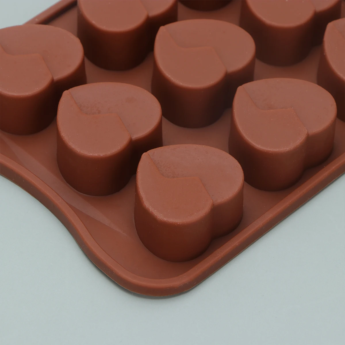 

2 PCS Chocolate Mold Molds Silicone for Cake Baking Container Brown Mould Number