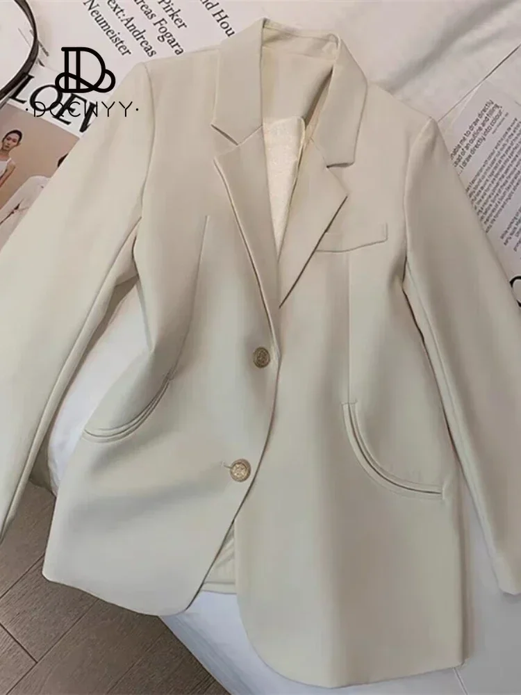 Cappotto Casual piccolo blazer da donna, moda coreana, top da abito monocromatico, temperamento, abbigliamento da donna da ufficio, nuovo, 2024