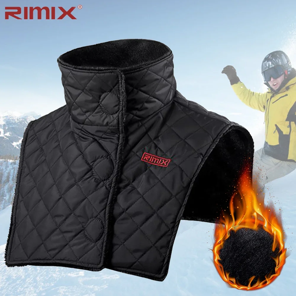 Winter Warm Scarf Universal Fleece Lined Thick Windproof Waterproof Cycling Cervical Protection Motorcycle Neck Cover Collar