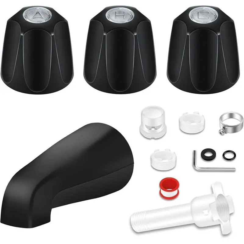 A19F-Tub Shower Trim Kit,Shower Knob And Bath Tub Spout,For Price/Pfister Verve Tub Faucet Handle,With 4In1 Tub Spout Adapter