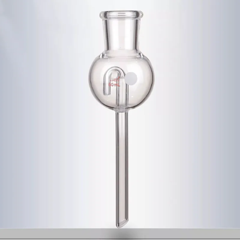 High borosilicate glass gas saturated funnel round liquid-sealed funnel safety funnel spherical Geisenberg funnel