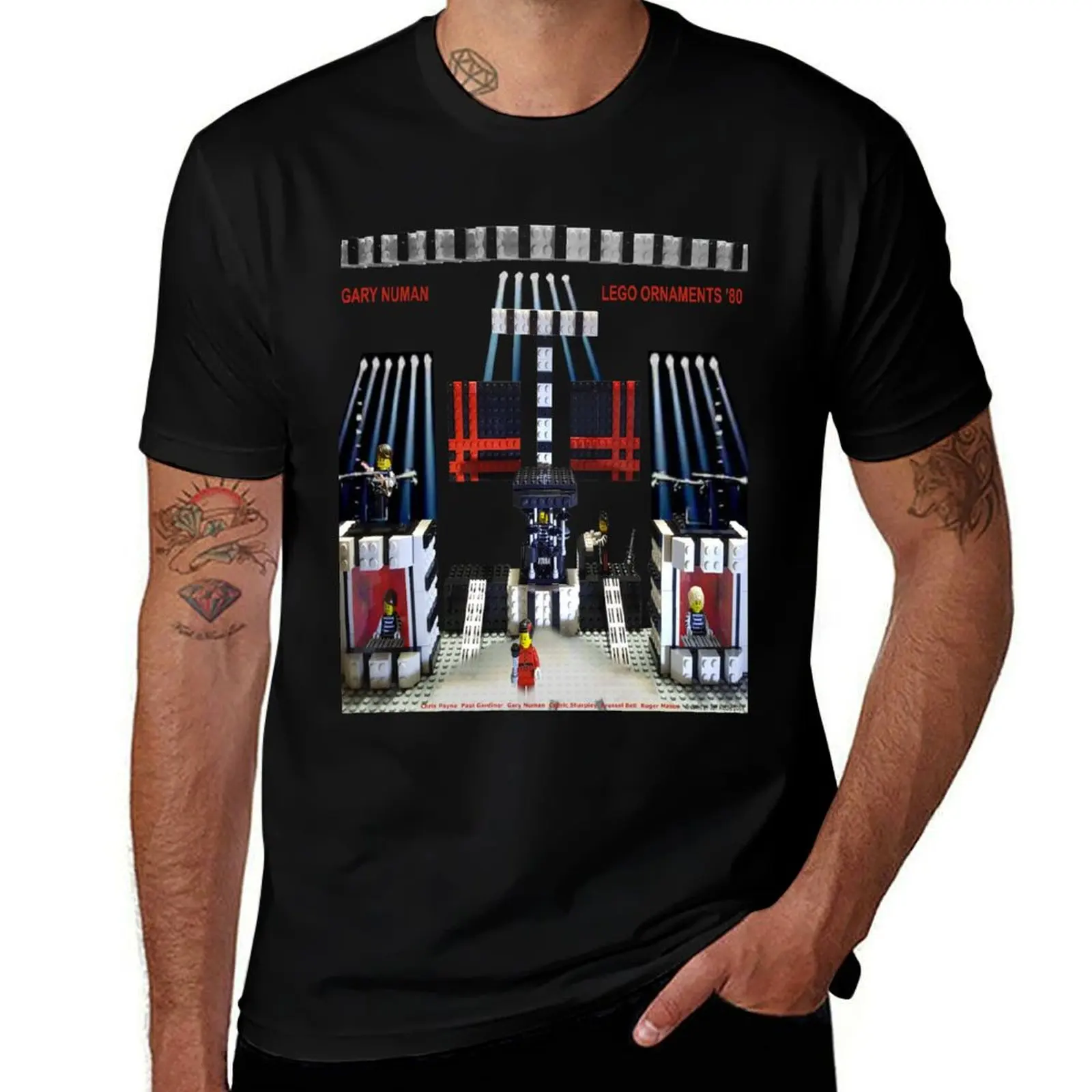

Gary Numan Living Ornaments '80 Squared T-Shirt man t shirt luxury men t shirt cotton 100% T-Shirt