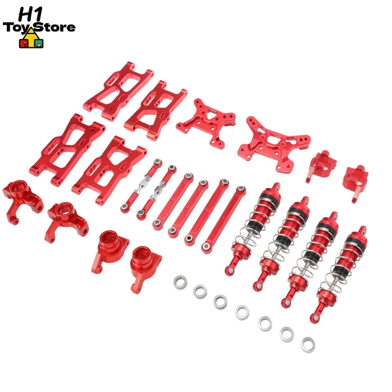 

Weili 144016 144018 Metal Suspension Kit 8-Piece Shock Tower Arms Steering Hubs Set Upgrade Parts