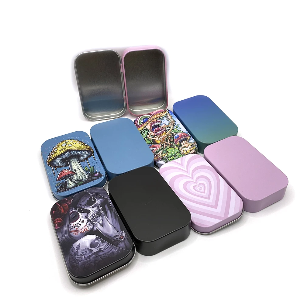 3Pcs 18X14cm Rolling Tray Dish Tin Storage Plate with Cigarette Case Container Metal Ash Tray Round Tobacco Ashtray Smoking Set