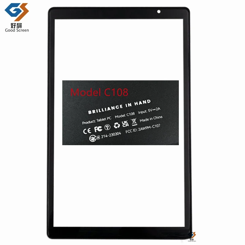 

10.1Inch Black For Brilliance in hand C108 Tablet PC Capacitive Touch Screen Digitizer Sensor External Glass Panel Model C108